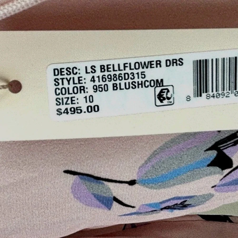 NWT‎ Rebecca Taylor Bellflower Floral Silk Dress Pink Size 10 Wedding Guest